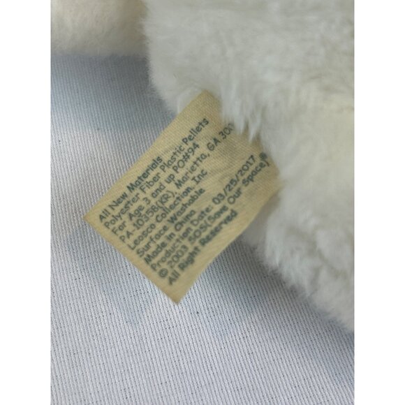 Stuffed White Tiger Plush Toy With Black Stripes and Blue Eyes Baby - Picture 8 of 9